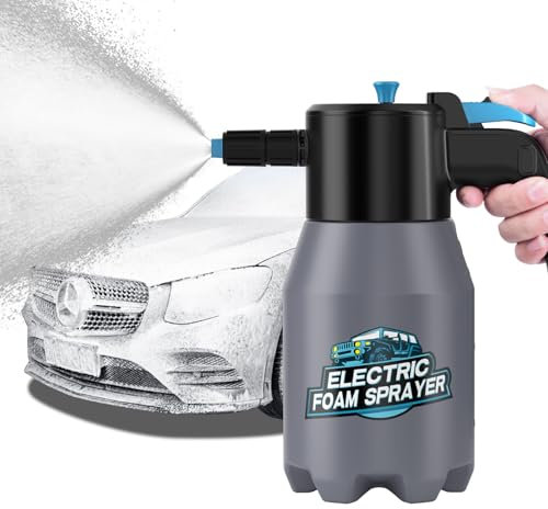 aokway Electric Foam Sprayer Car Wash, Pump Sprayer Battery Powered Rechargeable for Garden, Car Foam Sprayer for Cleaning Detailing Handheld Spray Foam Gun