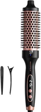 Wavytalk Thermobürste, Thermal Brush Blowout Boost Ionische Lockenbürste, Macht Haar Glatt und Glänzend, 5 Temperaturstufen, Haar schonend, 38mm Fass, Doppelspannung, Eurostecker, Roségold