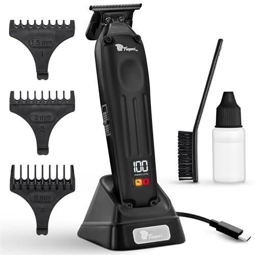 Fagaci Profi Zero Gap Haartrimmer Herren, 5-Fach längere Schärfe Konturen Haarschneidemaschine 0 mm, Haarschneider Herren Akku Mit Bürstenloser Motor, Detailer Haar Trimmer & Konturenschneider
