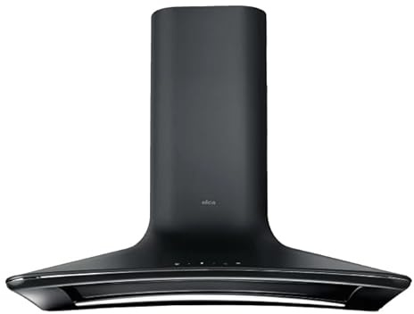Elica Sweet - Campana extractora de pared, color negro, 580 m³/h