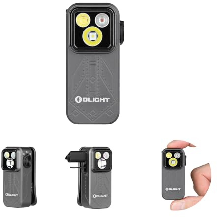 OLIGHT Oclip Pro 500 Lumens 3 Light Sources Clip on Torch, USB-C Rechargeable EDC Lamp with Magnetic Base, Compact LED Flashlight for Working, Cycling, Running, and Safety Warning (Phantom Squadron)