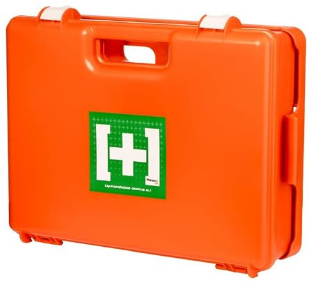 Cassetta Pronto Soccorso in ABS, Conforme DM 388 Cat. A-B, per Aziende con 3 o più Lavoratori, 42x31x11 cm senza sfigmomanometro