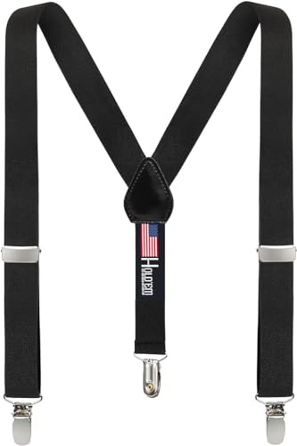 HOLD'EM Suspenders for Kids - 1 Inch Suspender Perfect for Tuxedo - Black (30)
