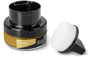Kaps Shoe Cream with Sponge Applicator, Intensive Leather Care and Nourishing, Delicate, 70 colours (108 - ochre)