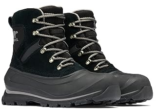 Sorel Buxton Lace Boot WP, Stivali da Neve Impermeabili, Uomo, Black/Quarry 2023/2024, 42 EU