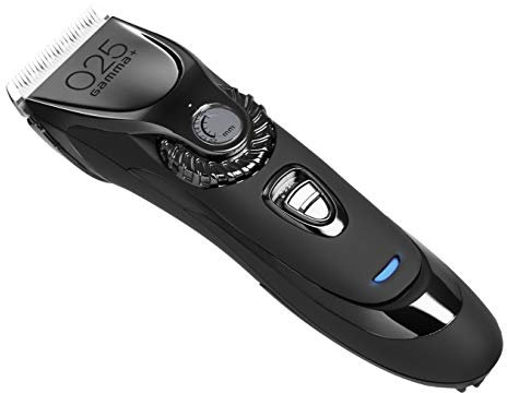 GAMMAPIU’ Tagliacapelli Uomo Professionale 025, Regolacapelli, Regolatore con 4 Pettini Distanziatori, Testina Intercambiabile in Ceramica, Doppia Batteria, Lama Regolabile, Ricaricabile