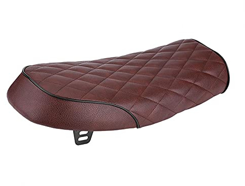 Yctze pour selle cafe racer Coussin de selle plat de siège de coureur de café vintage en cuir PU de moto pour CG125 GN CG Coussins de coussin de moto Coussin