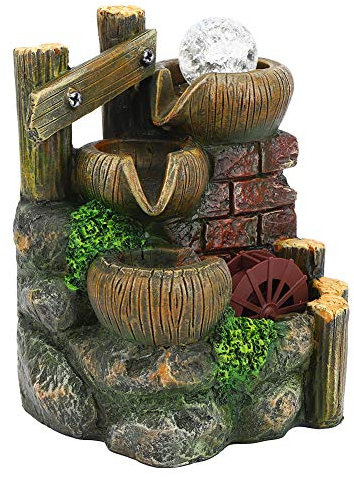 Fontana d'Acqua Desktop, Paesaggio di Simulazione Cascata Zen Home Office Decorazione della Tavola Ornamento Spina UE AC220V-240V