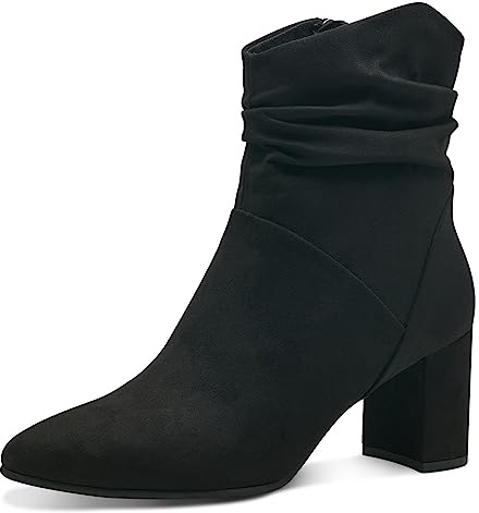 MARCO TOZZI Stivaletti Donna con Tacco Eleganti Tacco a Blocco, Black, 39 EU