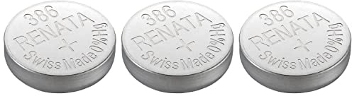 RENATA Set di 3 batterie a bottone argento ossido 386/SR43W 0% mercurio
