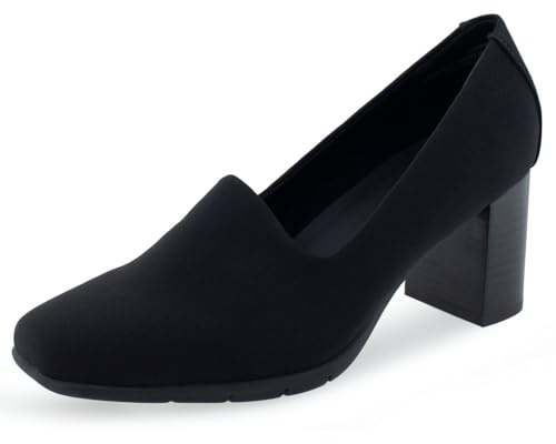 Aerosoles Midnight High Heeled Pump, Black Stretch, 10M