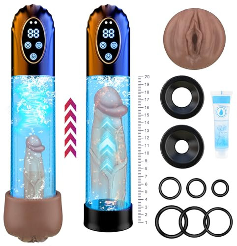 Penispumpe Sex Spielzeug für die Männer-Penispumpen Masturbator Penisring mit 6 Saugstufen,Masturbieren für Männer mit taschenmuschi realistisch groß zur Penis Verlängerung Erektionshilfe für Männer