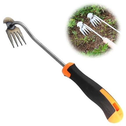 TETGSET UnkrautjäTer, Gartenarbeit Hand Unkrautstecher, Unkraut Entferner GeräT, Fugenkratzer Unkraut, Fugenreiniger Unkraut, Fugenkratzer Mit Stiel (A)