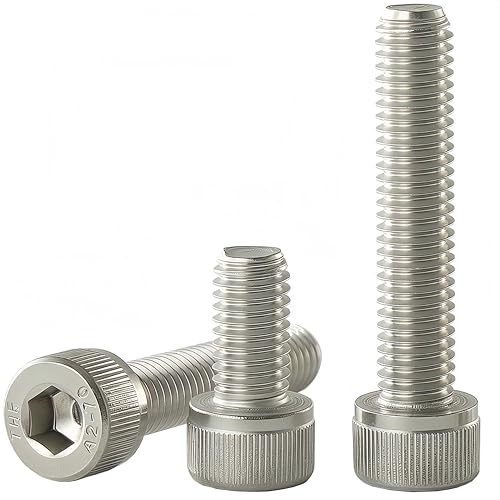 YIIFLY Tornillos Allen métricos M10x30 mm, cabeza Allen, acero inoxidable 304 (A2-70), tornillos cilíndricos Allen rosca completa, acabado brillante, rosca de máquina, cantidad: 10 unidades