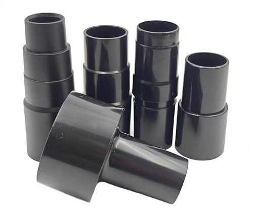 Plastic Hose Connector Reducer Attachments Fits Vacuum Cleaner，2-1/2 inch to 1-1/4 inch, 1-3/8 inch to 1-1/4,1-1/2 to 1-3/8 to 1-1/4, 1 to 1-1/8 to 1-3/8 to 1-5/8,32mm to 32/35mm(5PCS)