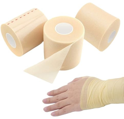 Banda Venda Cinta,3 pièces Bendaje Adhesiva Deportiva,Pretape Vendaje de Espuma,Vendaje Deportivo Underwrap de Espuma,Cinta Adhesiva Deportiva,Tape Venda Deportiva,para Apoyar y Proteger