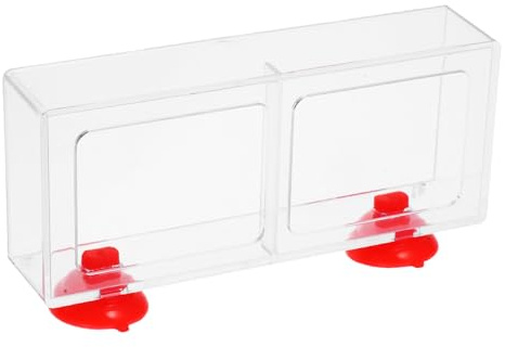Mikikit Fish Feeder for Aquariums -Scatter Design for Easy Feeding Acrylic Fish Food Dispenser with Cup for and Shrimp Tanks
