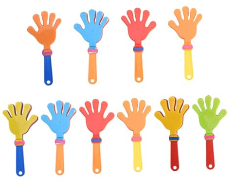 Gogogmee Pack de 10 Matracas de Mano de Plástico Abs para Fiesta y Animación, Juguetes para Niños, Fácil de Usar como Accesorios de Fiesta y Eventos Deportivos Color Aleatorio
