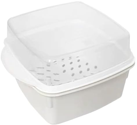 Vaporiera Per Microonde - Vaporiera Leggera Da 150 G Per La Cottura A Microonde | Supporto Per Alimenti Al Vapore Per Un Riscaldamento Rapido | Cuociriso Con Microforno | Contenitore Per Verdure Al Va