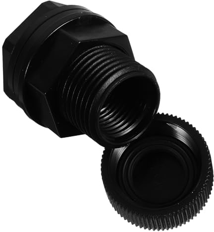 SUPVOX Conector de Mamparo Doble Rosca 3/4 Transparente para Tanque de Agua y Barriles de Lluvia, Accesorio para Acuarios y Sistemas de Riego, Prevención de Fugas, Pieza Resistente