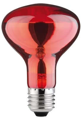 Paulmann 82977 Lampadina Riflettore R80, 60 Watt, Attacco E27, 230 V, Lampada Termica a Infrarossi 26 Lumen