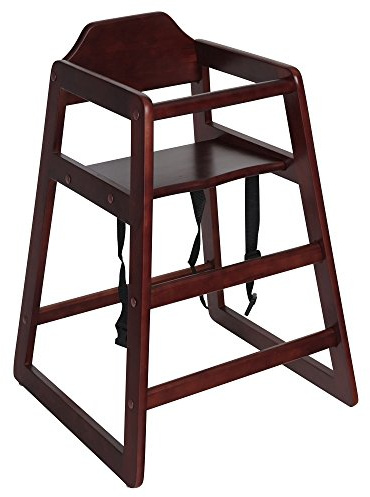 Safetots Einfach Stapelbarer Holzhochstuhl, Schwarz, Hochstuhl für Baby und Kleinkind, Stilvoll und Praktisch, Babyhochstuhl für Zuhause oder Platzsparender Hochstuhl für Restaurants