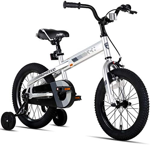 JOYSTAR Boys Bike 16 Inch Kids Bike with Training Wheels for Ages 4 5 6 7 Years Old Boys and Girls, Children Bicycle with Handbrake for Early Rider, Silver