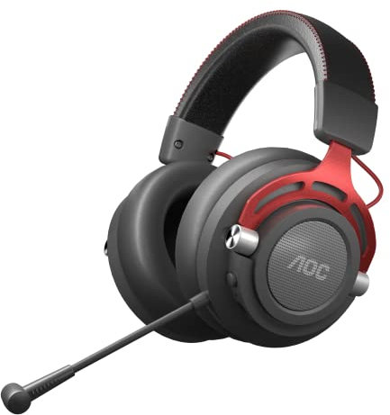 AOC GH401 - Cuffia da gioco wireless per PC, PS4/PS5, Xbox, Switch, Jack da 3,5 mm, durata della batteria 16 ore