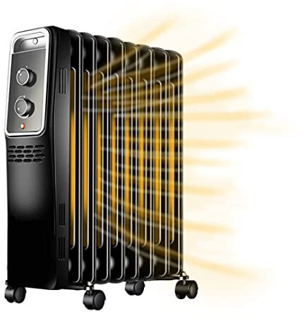 BlueCraft Ölradiator energiesparend Elektro-Heizkörper 2000 Watt mit Thermostat, regulierbar, 3 Heizstufen 800/1200/2000W