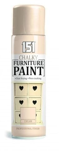 Classic Signature - 2 x Chalk Finish Clotted Cream Paint 400ml- 151 - Aerosol Furniture Spray Paint Smooth Touch Matt Finish Home and Office