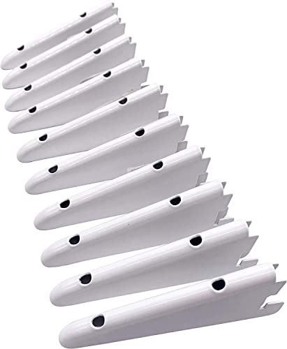 Twin Slot Shelving White Or Chrome Uprights, Brackets Adjustable Strong Rack Wall Shelf Pack of 10 (WHITE, 12CM OR 120MM)