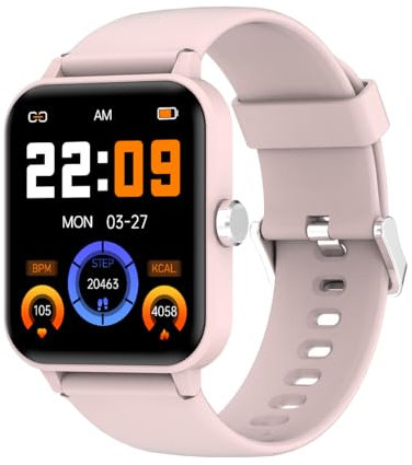 Blackview R30 - Smartwatch Fitness Watch - Display da 1,83 pollici - +100 modalità di allenamento - Notifiche e gestione delle chiamate - 7 giorni di autonomia - Tonalità rosa, Colore: rosa., 240 x