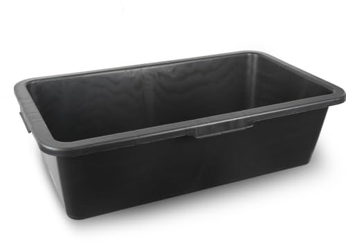 Maurerwanne Eckig 40L für Baustelle Haushalt Garten Mörtelkübel extrem Stabiler Baueimer mit verstärktem Boden (1 Stück, 40 Liter)