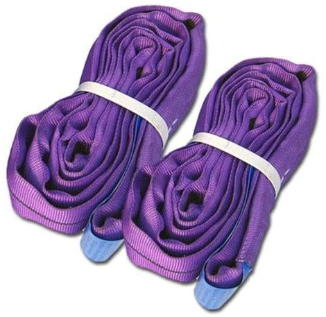 2 Stück Profi Rundschlingen 1t 2m Umfang Hebebänder Hebeschlingen ENorm1492-2 Lila (2er- Set)