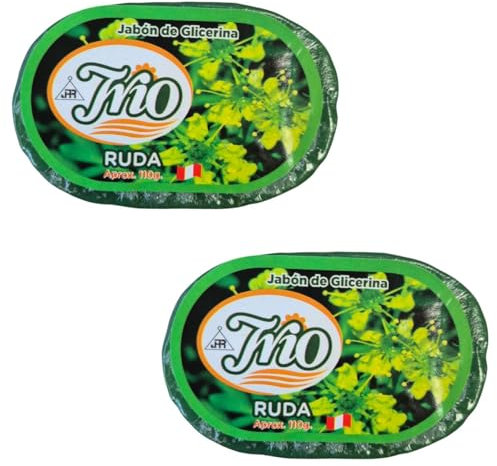 Jabón Esotérico de Ruda 100 g Pack de 2 – Protección y Energía Positiva – A Base de Glicerina – Origen Peruano