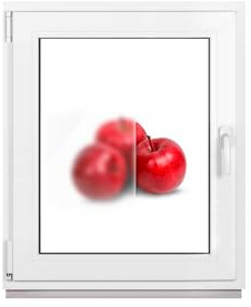 Framex Ventana de plástico para sótano, cristal esmerilado, ancho x alto, 70 x 90 cm (700 x 900 mm), 2 compartimentos (32 mm), inclinación DIN izquierda (mango derecho)