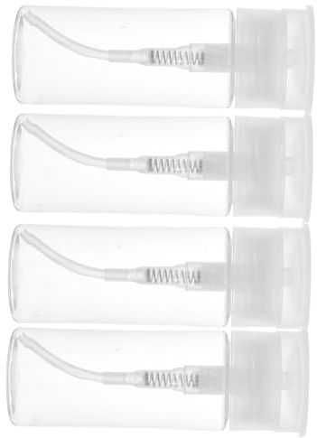 SKISUNO Flacon Pompe Transparent pour Dissolvant Vernis à Ongles Bouteille Pression Pet pour Voyage et Usage Pratique Lot