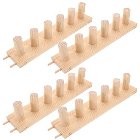 DOITOOL Telar de Mantas Modular de Madera, Herramienta de Tejido para Hilo Grueso, Tabla para Tejer Mantas Reutilizable, 33x7.1x7.1 Cm, Adecuado para Manualidades y Proyectos de Tejido