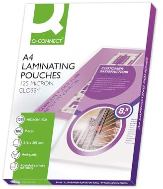 Q-Connect A4 Laminating Pouch 125x2 Micron (Pack of 100) KF04116
