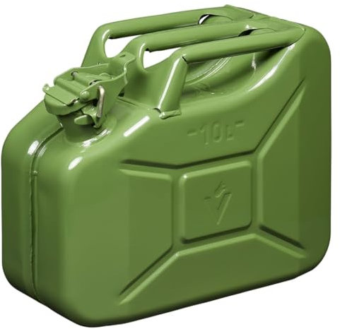 ProPlus Benzinkanister 10L Stahl Olivgrün Kraftstoff Kanister Reservekanister