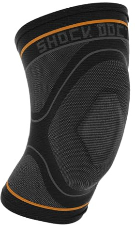 Shock Doctor Knee Compression Sleeve Support - Pain Relief for Arthritis, Tendonitis, Patella Alignment Injuries, Walking, Running, Gym - Men & Women, 1 Sleeve
