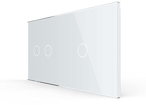 LIVOLO Nur Glasblende VL-C7-C1/C2-11-A Weiß Glasrahmen Glas Blende für Touch Berührungs Lichtschalter und Serienschalter Wechselschalter modern Glaslichtschalter