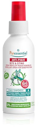 Puressentiel - Anti-Pique - Spray Répulsif Anti-Pique Peaux Sensibles - Anti-Moustiques - 100 ml