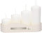 KOTARBAU® Candele a colonna, set da 4 pezzi, colore bianco