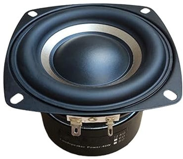 JINGERL Bass Speaker Subwoofer 100W 4 Inch Subwoofer Speaker 4Ohm 8Ohm 4 Layer Voice Coil Bass Speaker for Car Audio Home Theater DIY (Size : 8Ohm Square)