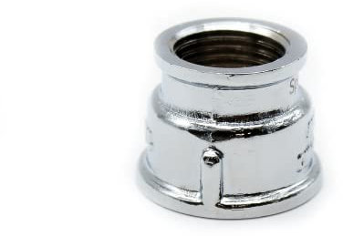 DOJA Barcelona | Reduccion 1/2 a 3/8 Hembra | 4 Reducciones de Tubo | Racor Manguera | en Laton Cromado | Manguito de Manguera para Reductor de Presion de Agua, Desague Lavadora, Adaptador Grifo Ducha