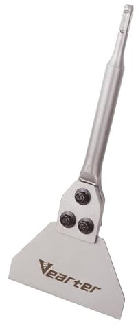 Vearter - Cincel para paletas SDS Plus, rascador de suelo (300 x 125 mm, eje 40CrMo, cincel para baldosas, adhesivo de suelo, linóleo, adhesivo para baldosas
