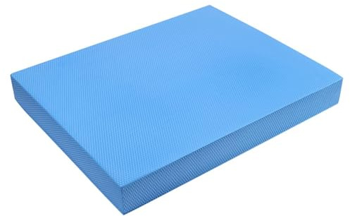SPYMINNPOO Balance Pad, TPE Balance Trainings Schaumstoff Gleichgewichtkissen Flache Unterstützung Weiches Kissen Fitness Yoga Matte für Erwachsene Reisen (Azurblau)