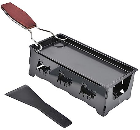 BESTonZON 1 Juego Plancha De Queso Fundidor De Queso Raclette Plato Para Freír a La Plancha Barbacoa Raclette Parrilla De Mesa Raclette Mini Raclette De Queso Metal Planchar Antiadherente