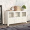 Industrial Sideboard, Wandregal mit Türen Schuhschrank mit schublade Waschbeckenunterschrank mit Füßen Beistelltisch mit Schublade Geeignet für Küche Badezimmer Weiß 105x35x62 cm Metall und Glas